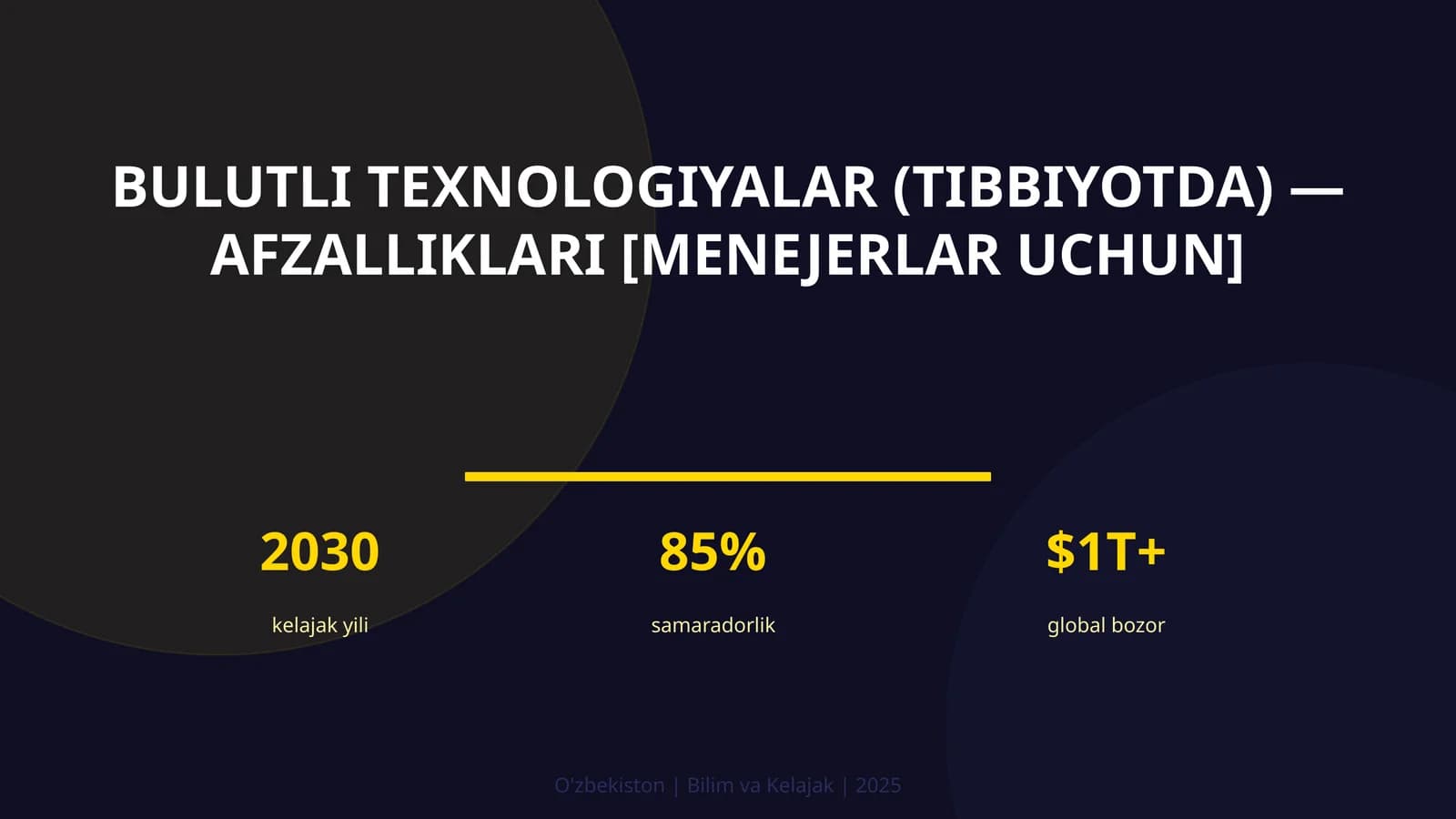 Bulutli texnologiyalar (tibbiyotda) — afzalliklari [menejerlar uchun]