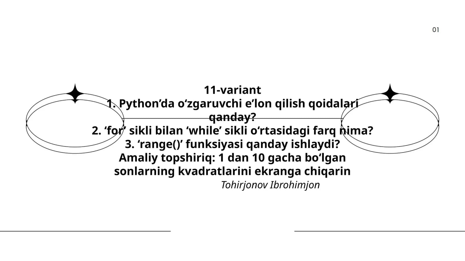 Python Topshiriqlar