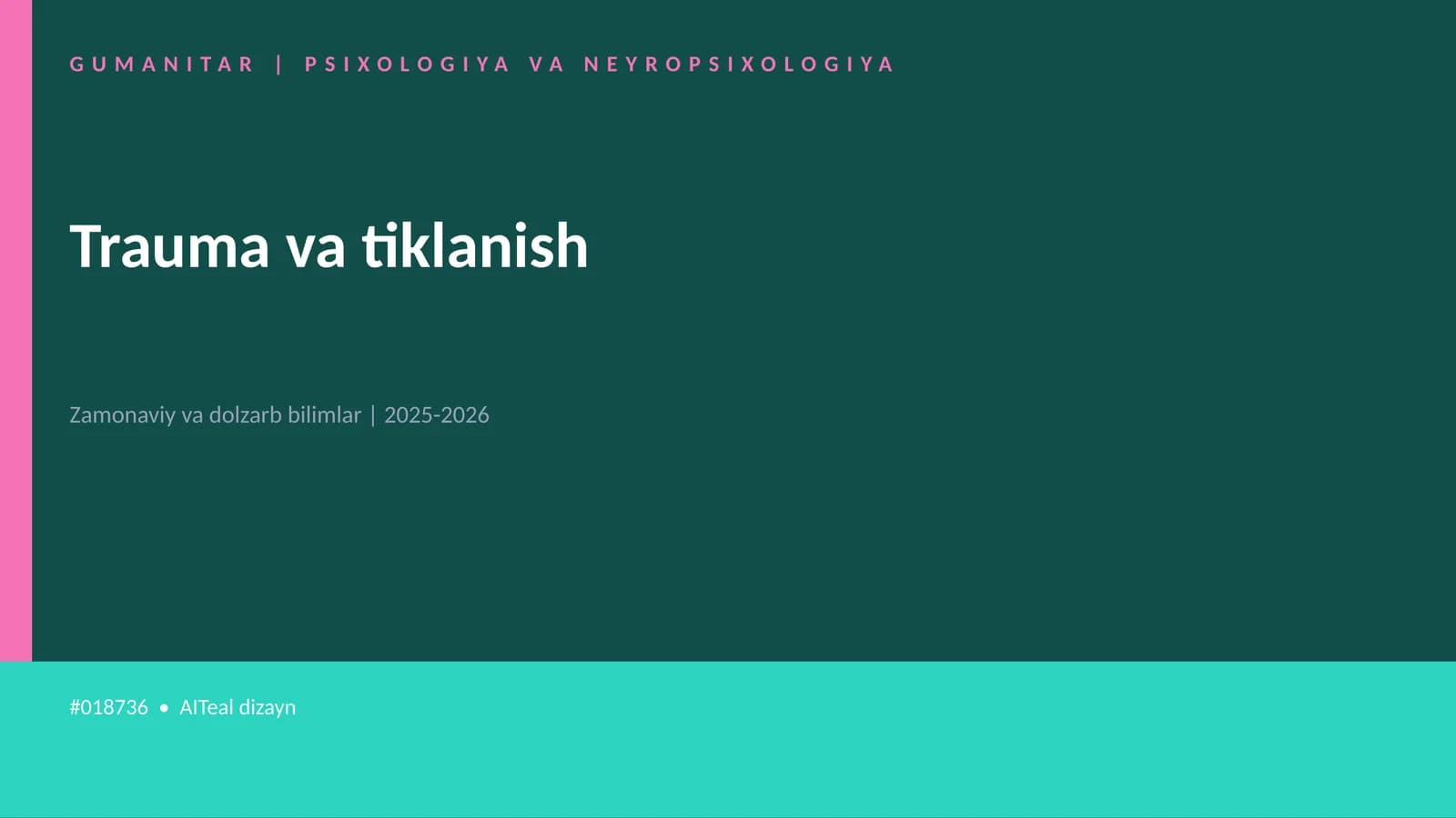Trauma va tiklanish