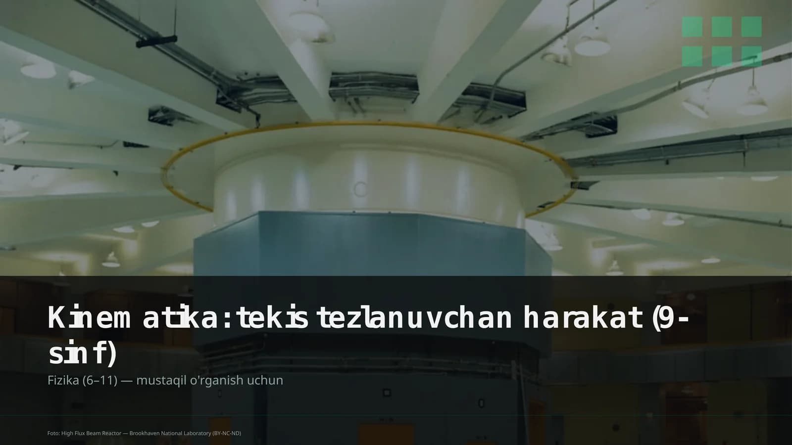 Kinematika: tekis tezlanuvchan harakat (9-sinf)