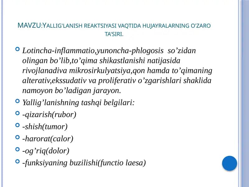 Yallig'lanishreaktsiyasi
