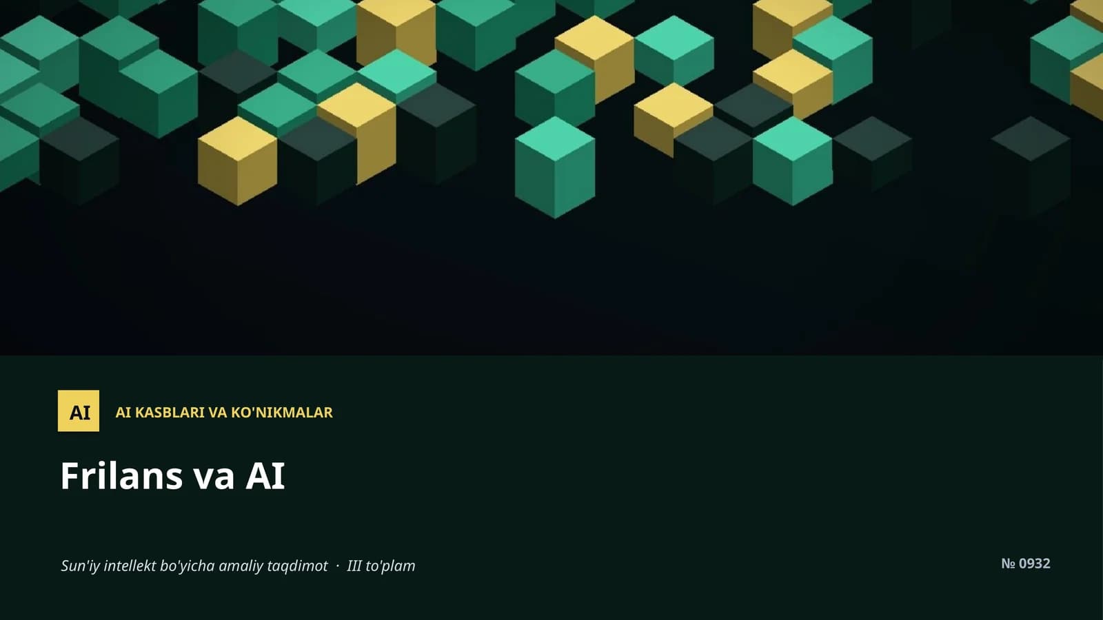 AI KASBLARI VA KO'NIKMALAR
