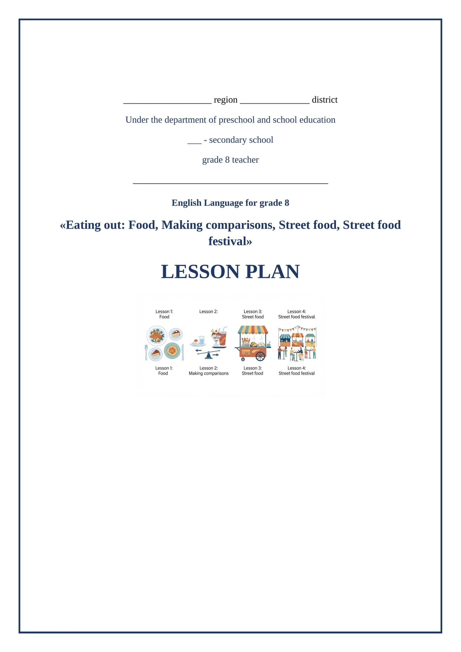 Lesson on Eating out