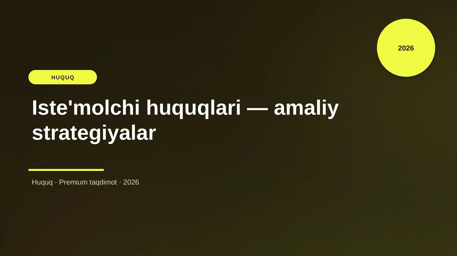 Iste'molchi huquqlari — amaliy strategiyalar