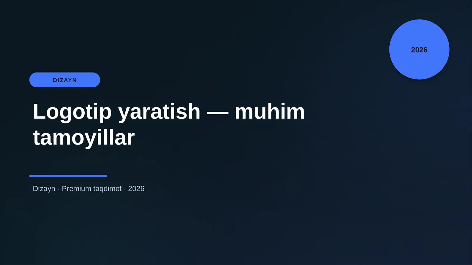 Logotip yaratish — muhim tamoyillar
