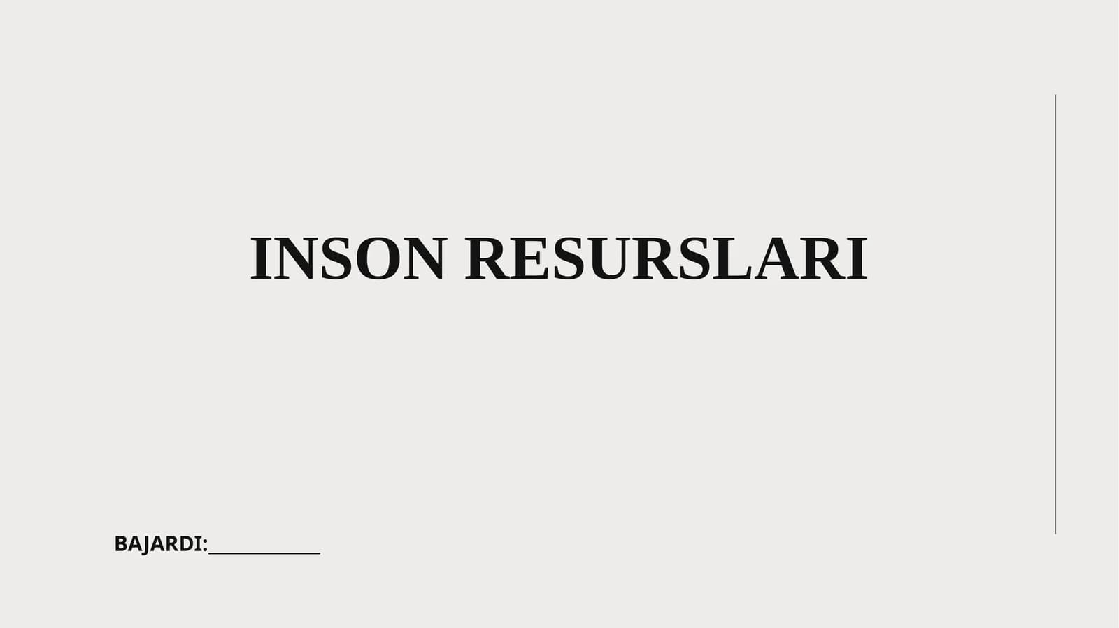 INSON RESURSLARI