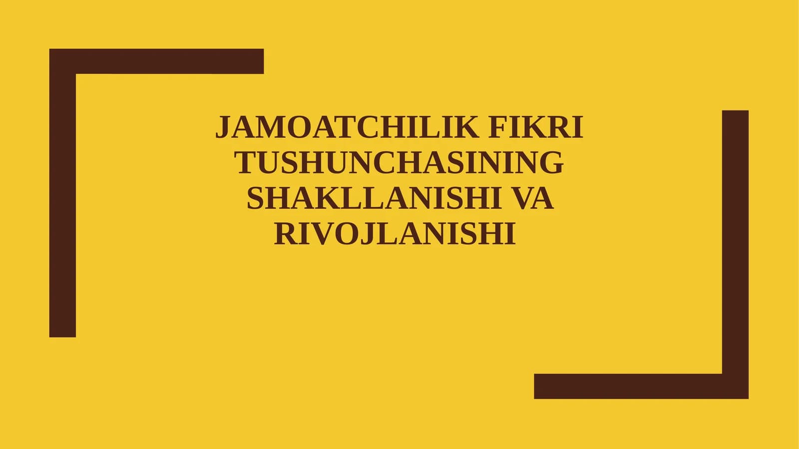 Jamoatchilik fikri tushunchasining shakllanishi va rivojlanishi
