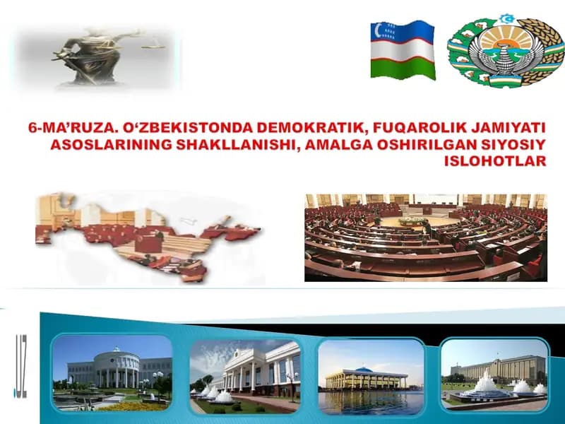 O‘zbekistonda Demokratik, Fuqarolik Jamiyati Asoslarining Shakllanishi, Amalga Oshirilgan Siyosiy Ishlar
