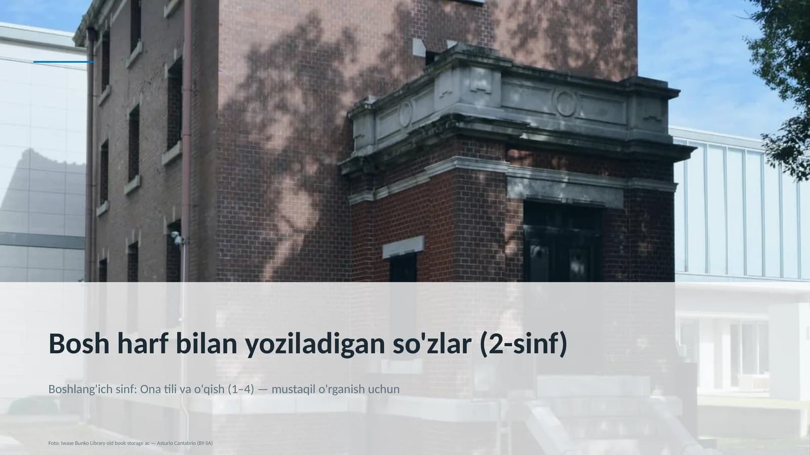 Bosh harf bilan yoziladigan so'zlar (2-sinf)
