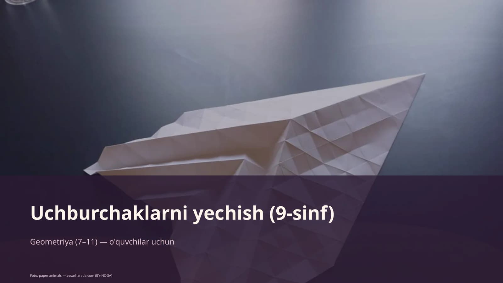 Uchburchaklarni yechish (9-sinf)