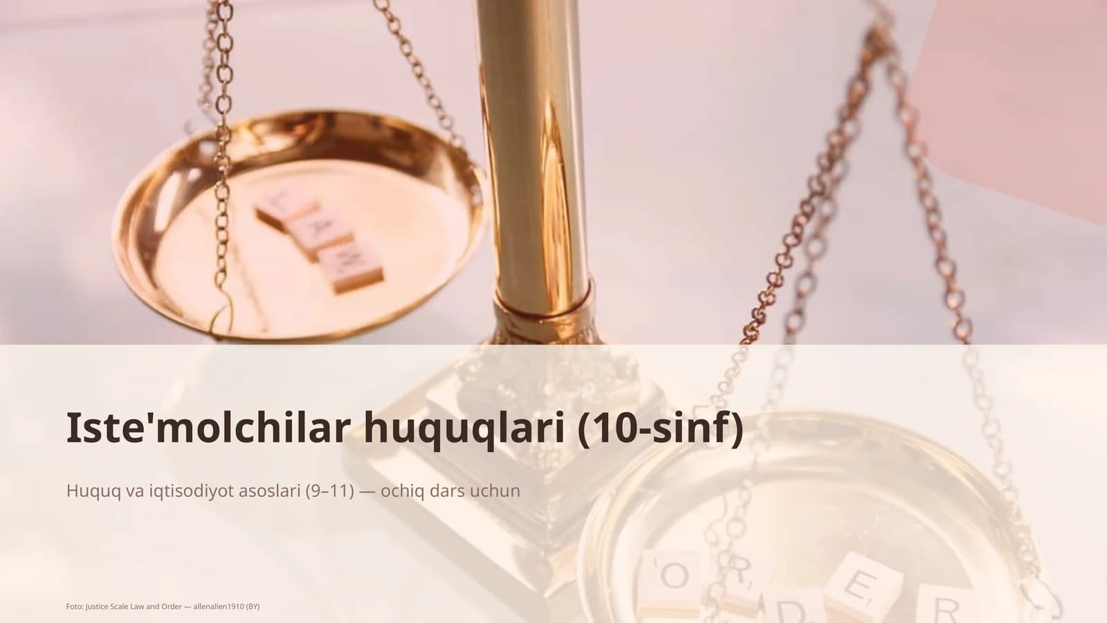 Iste'molchilar huquqlari (10-sinf)