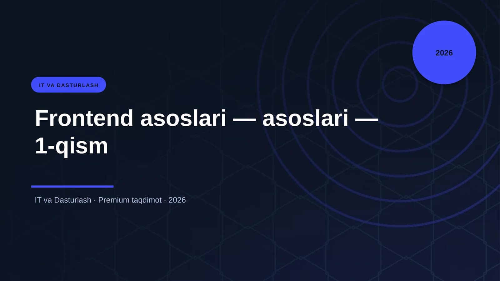 Frontend asoslari — asoslari — 1-qism