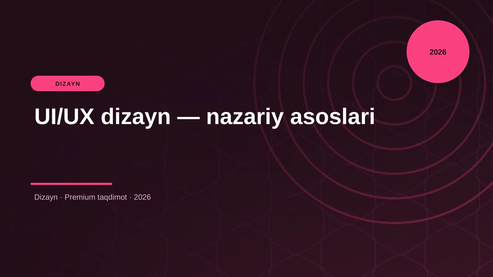 UI/UX dizayn — nazariy asoslari