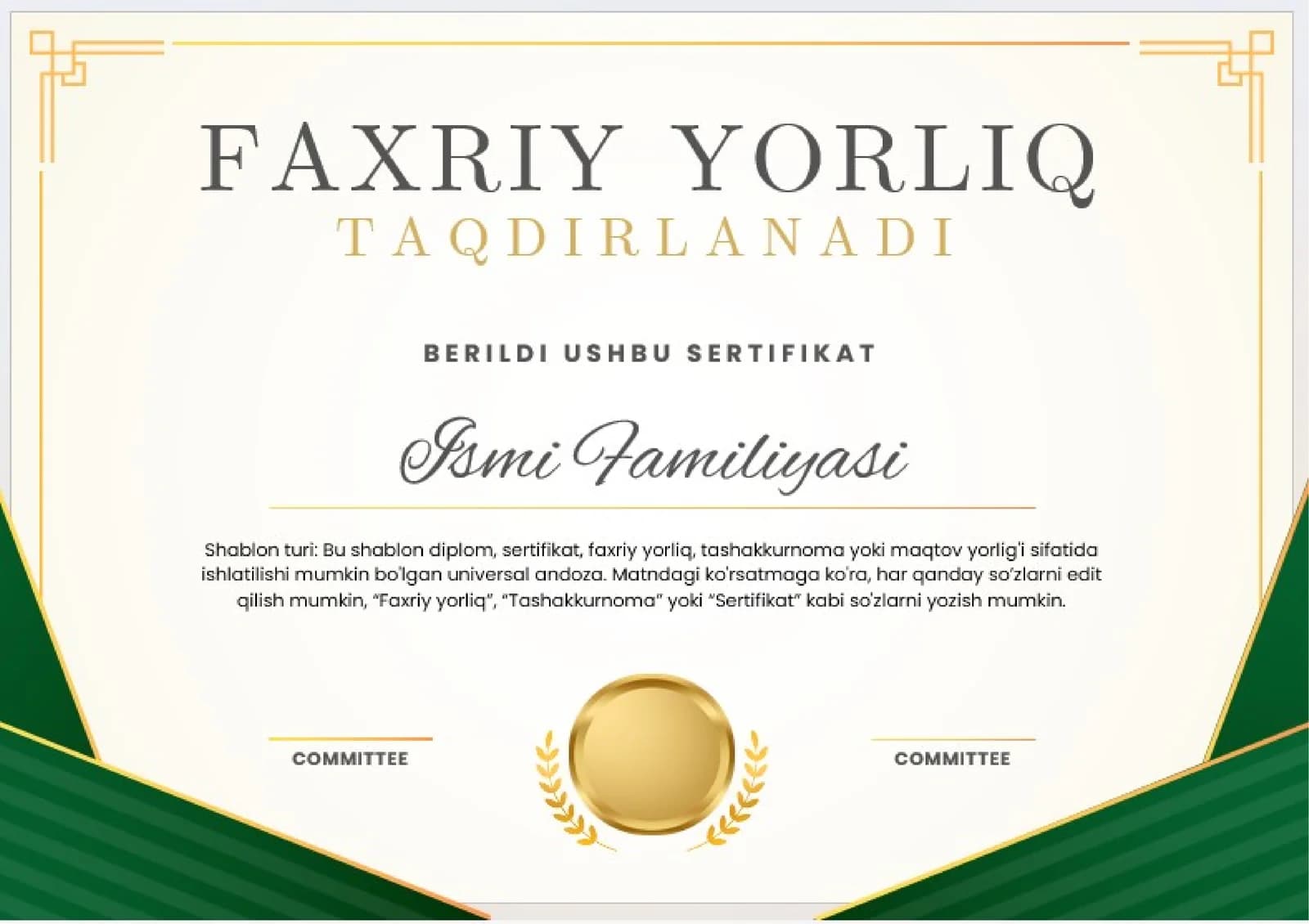 FAXRIY YORLIQ