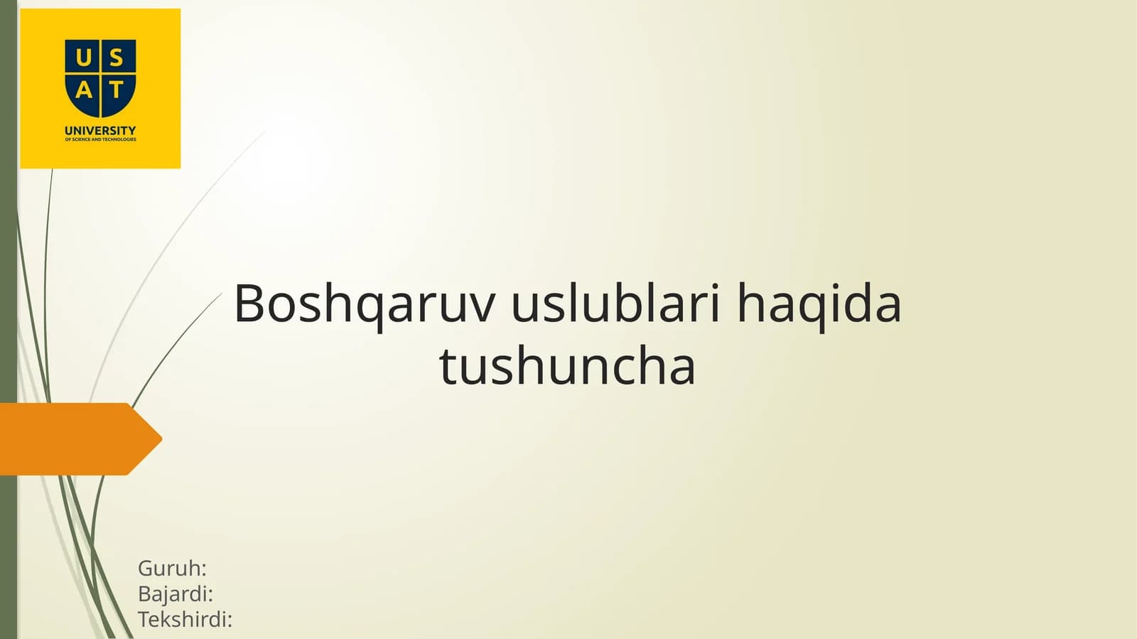 Boshqaruvuslublarihaqidatushuncha