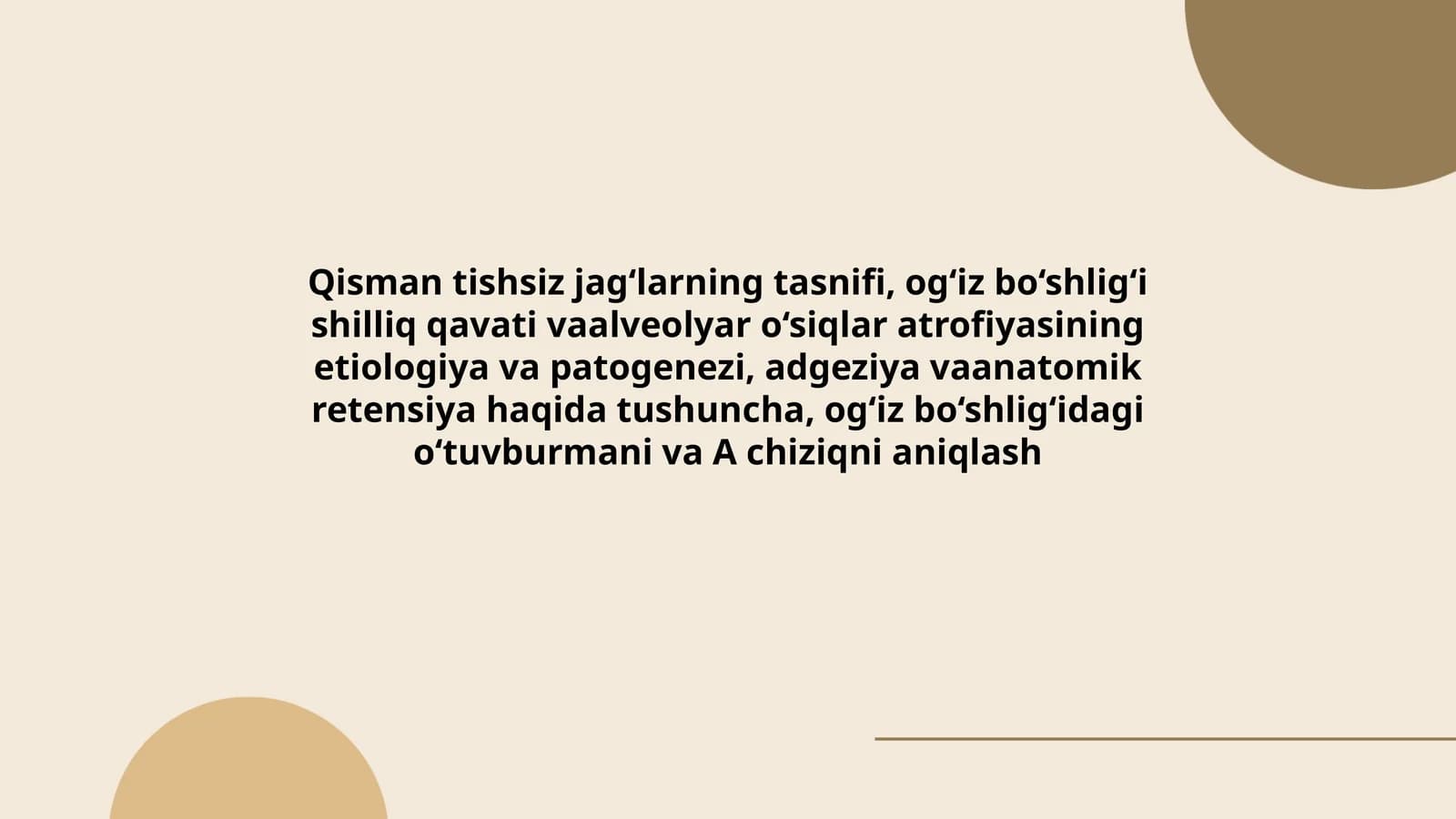 Qisman tishsiz jag‘larning tasnifi