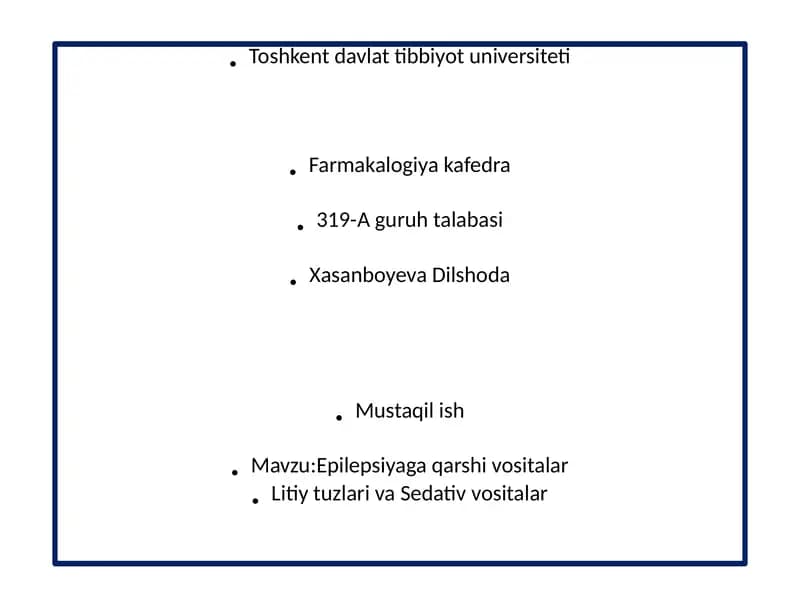epilepsiyaga qarshi vositalar, Sedativ vositalar va litiy tuzlari