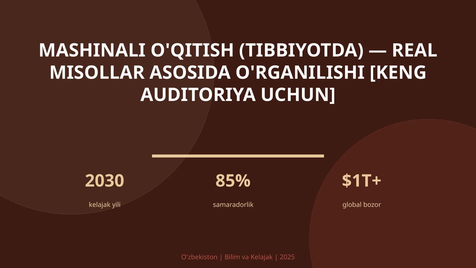 Mashinali o'qitish (tibbiyotda) — real misollar asosida o'rganilishi [keng auditoriya uchun]