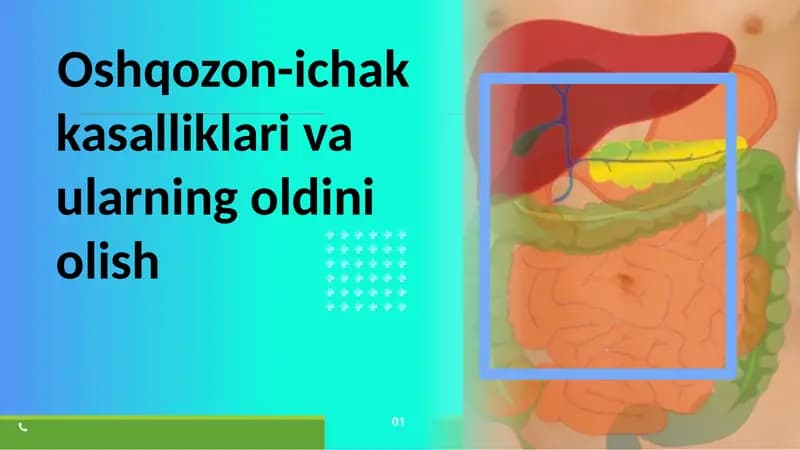 Oshqozon-ichak kasalliklari va ularning oldini olish