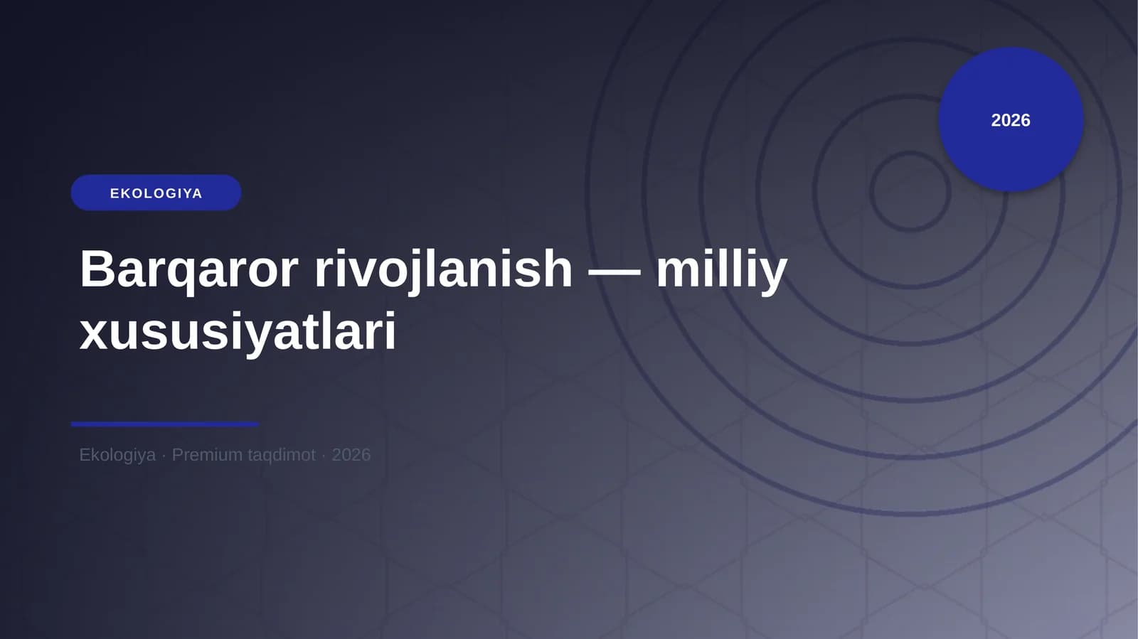 Barqaror rivojlanish — milliy xususiyatlari