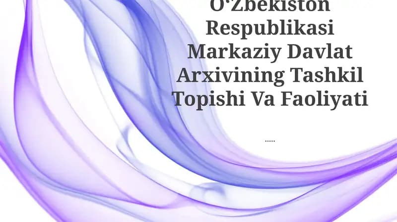 O‘zbekiston Markaziy Davlat Arxivi