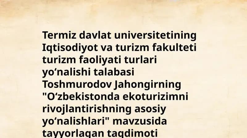 Termiz davlat universiteti