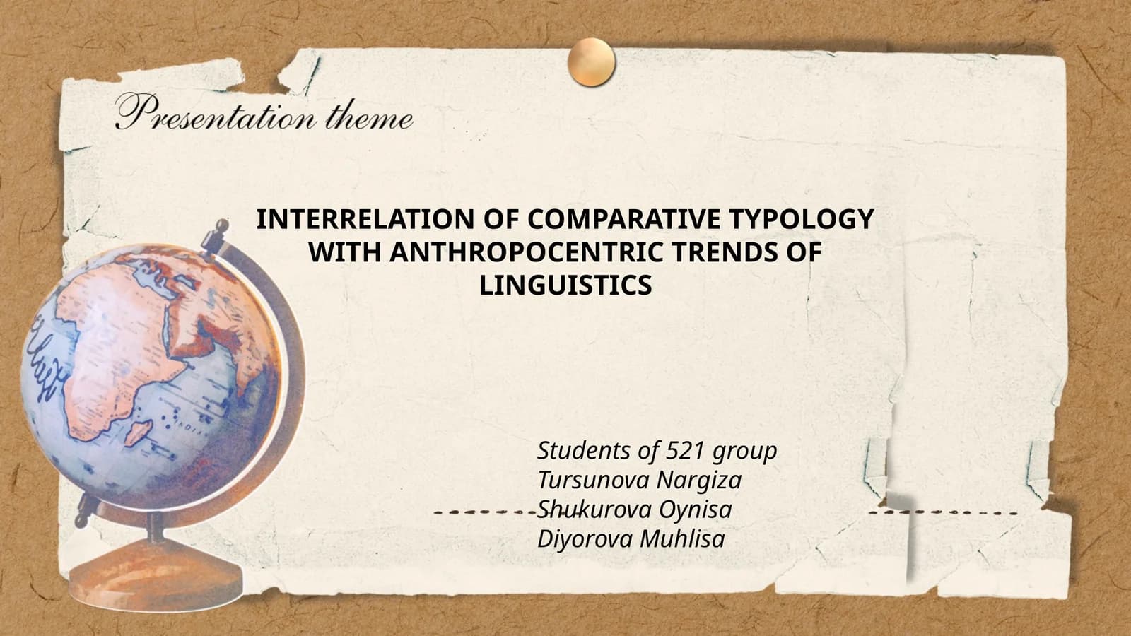 INTERRELATION OF COMPARATIVE TYPOLOGY WITH ANTHROPOCENTRIC TRENDS OF LINGUISTICS