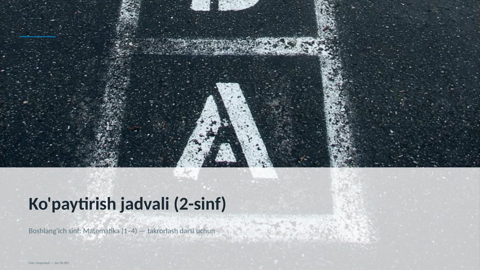 Ko'paytirish jadvali (2-sinf)