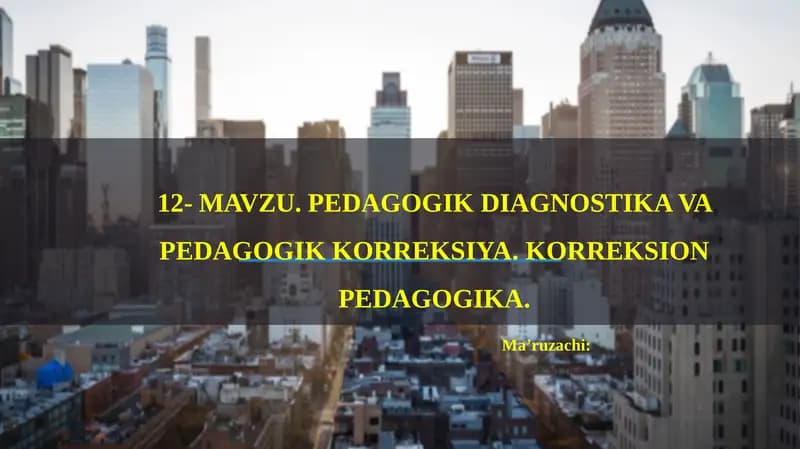 korreksion pedagogika   ppt, slayd, prezentatsiya
