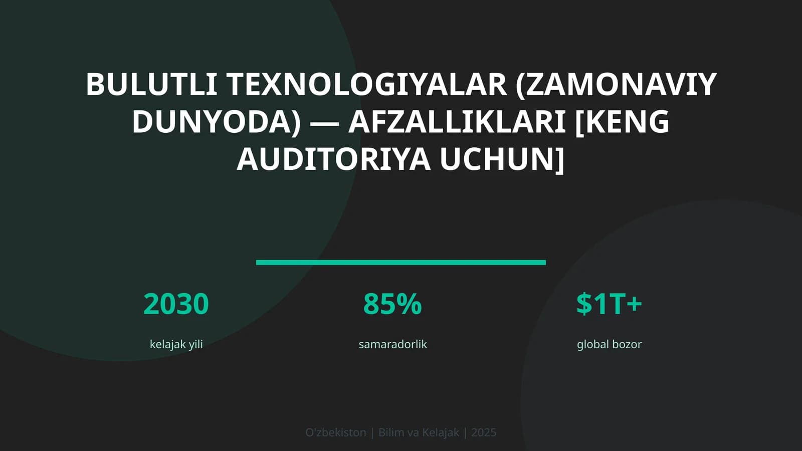 Bulutli texnologiyalar (zamonaviy dunyoda) — afzalliklari [keng auditoriya uchun]