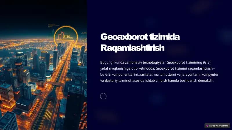 Geoaxborot tizimida Raqamlashtirish