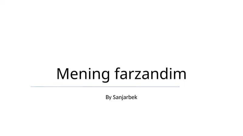 Mening farzandim