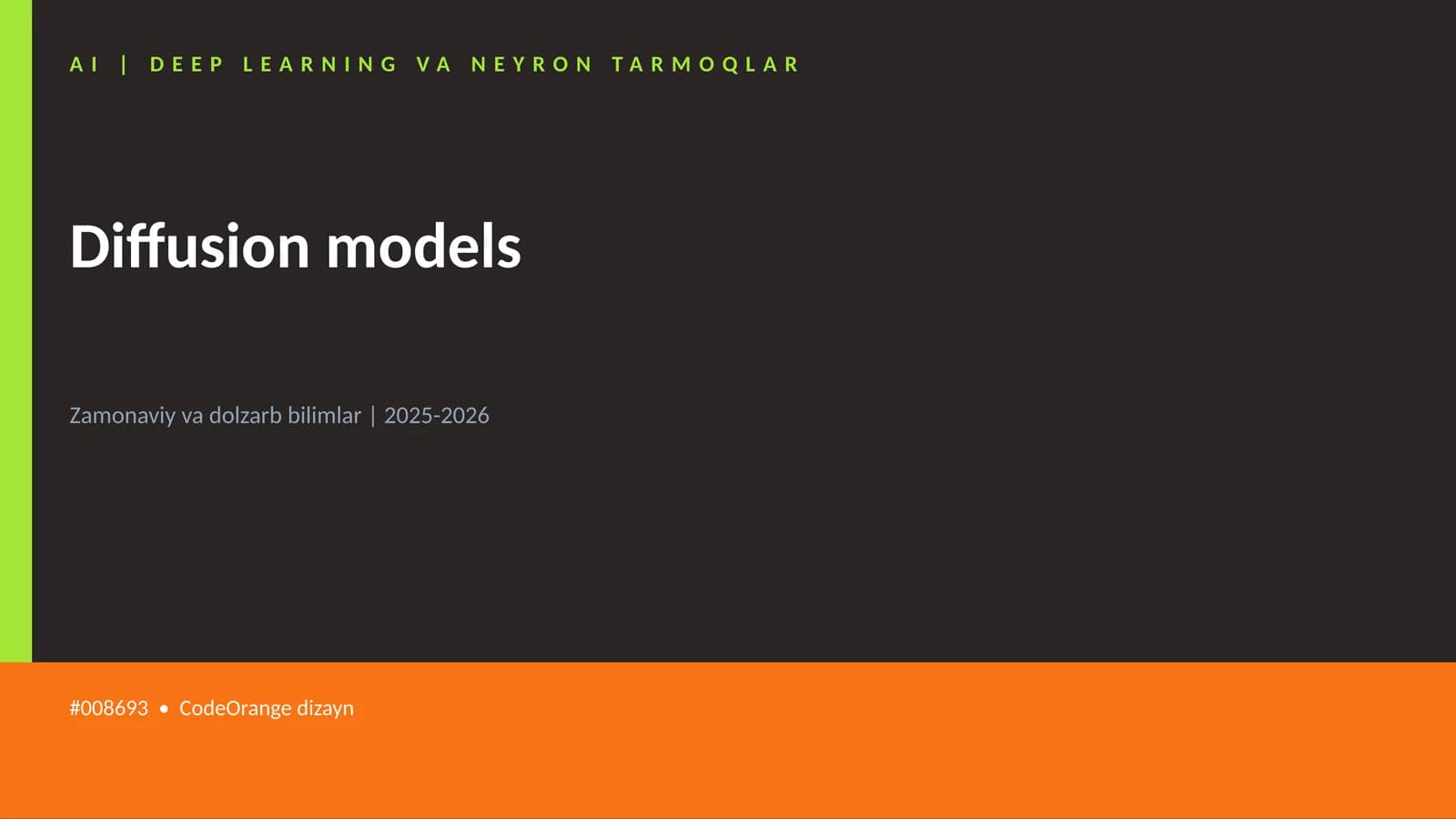 AI | DEEP LEARNING VA NEYRON TARMOQLAR
