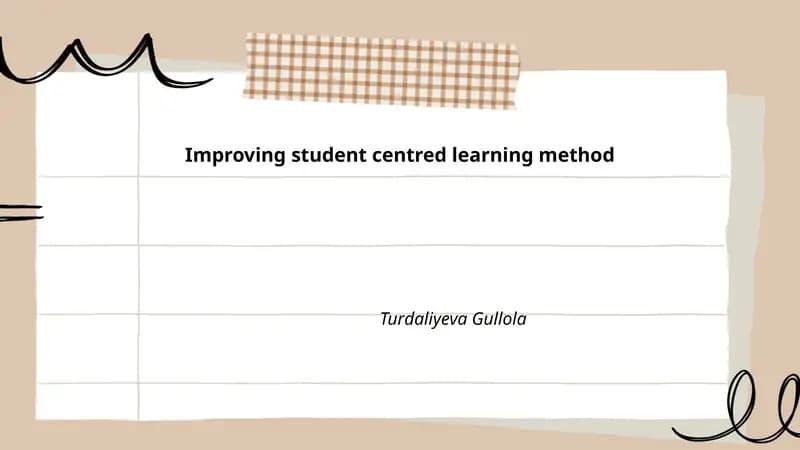 Enhancing student centred learning method