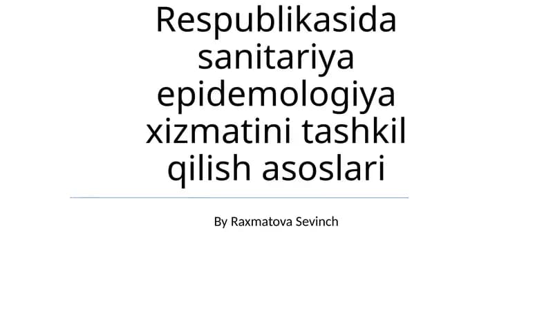Yuqumli Kasalliklar Profilaktikasi