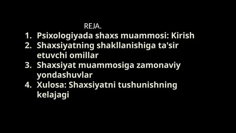 Psixologiyada shaxs muammosi