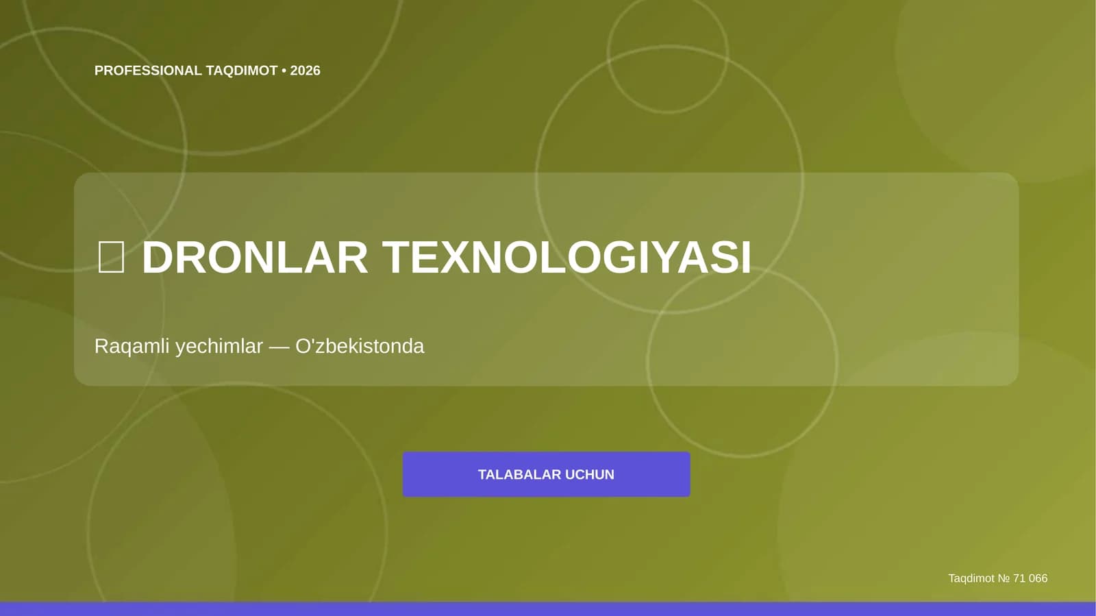 DRONLAR TEXNOLOGIYASI