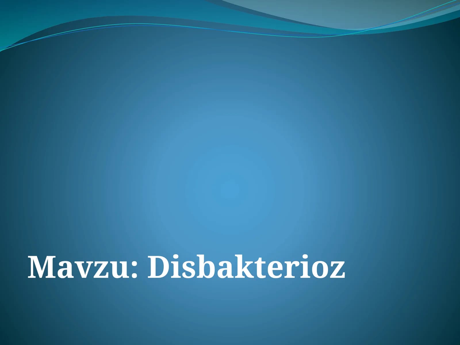 Disbakterioz