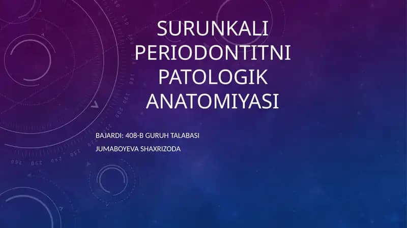 Surunkaliperiodontit nipatologikanatomiyasi