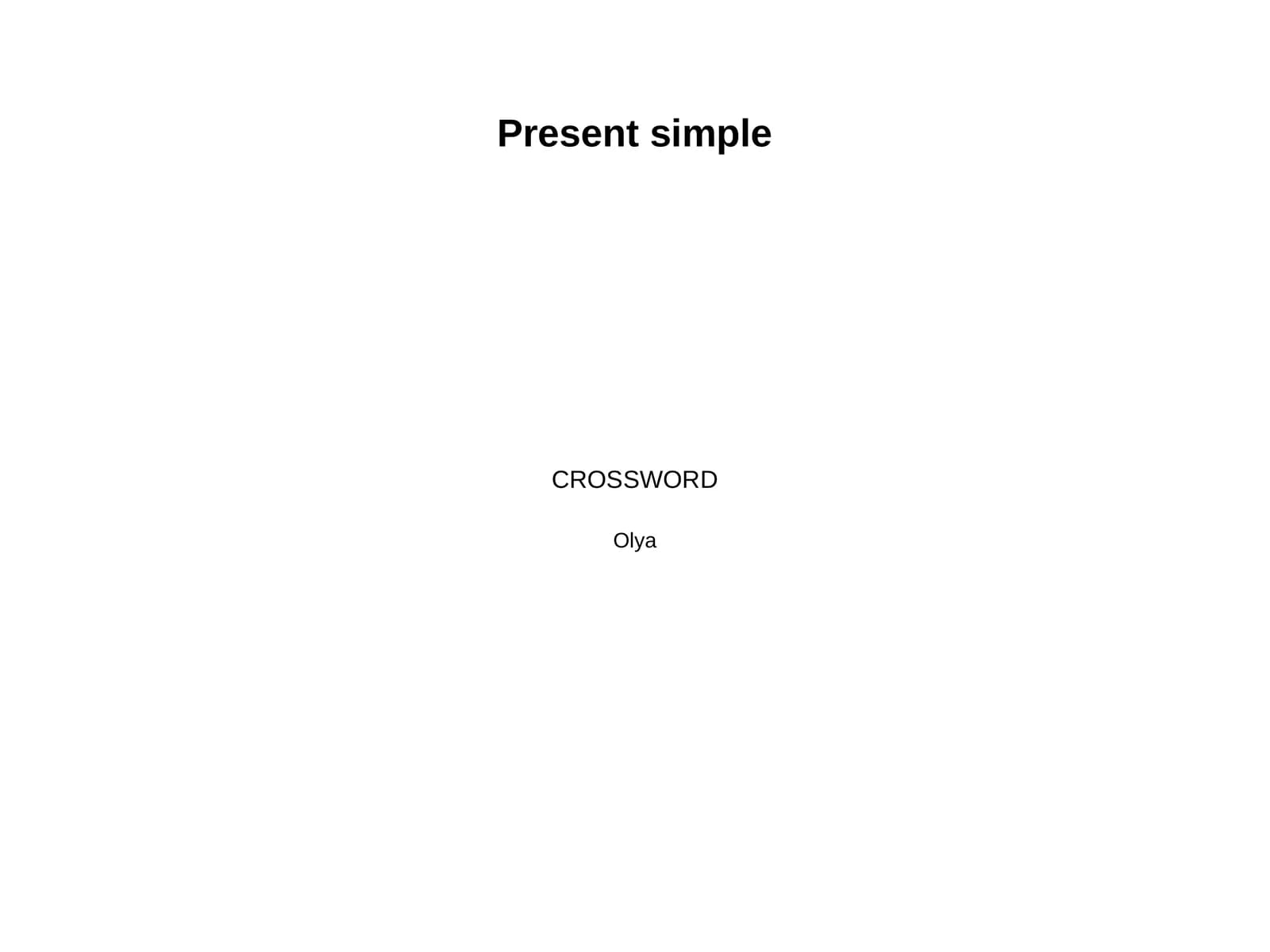 Present simple