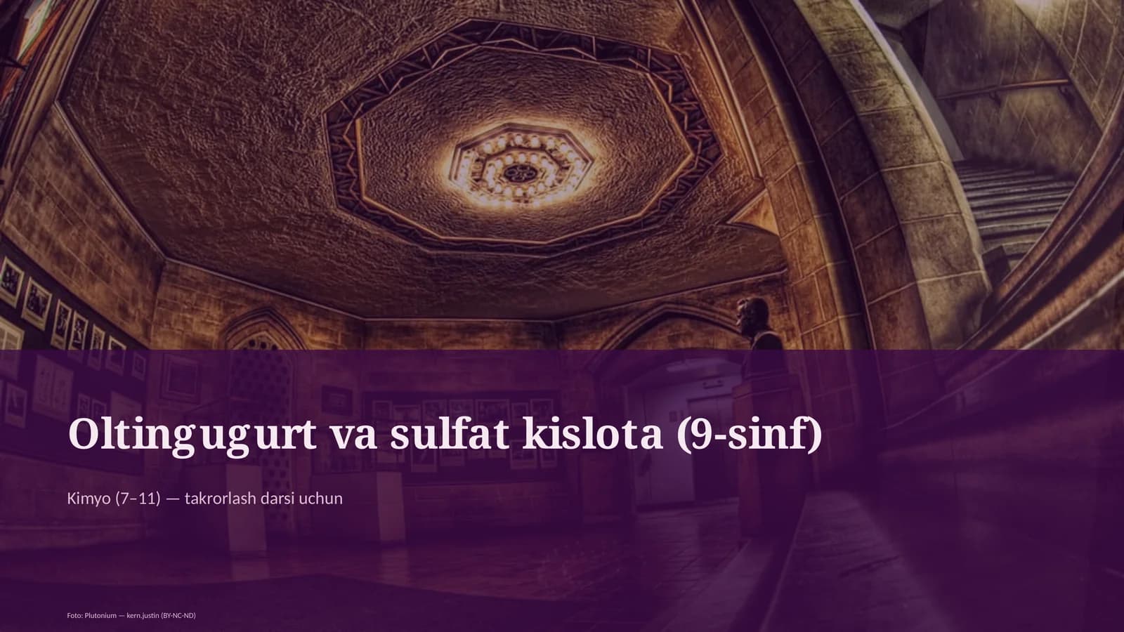 Oltingugurt va sulfat kislota (9-sinf)