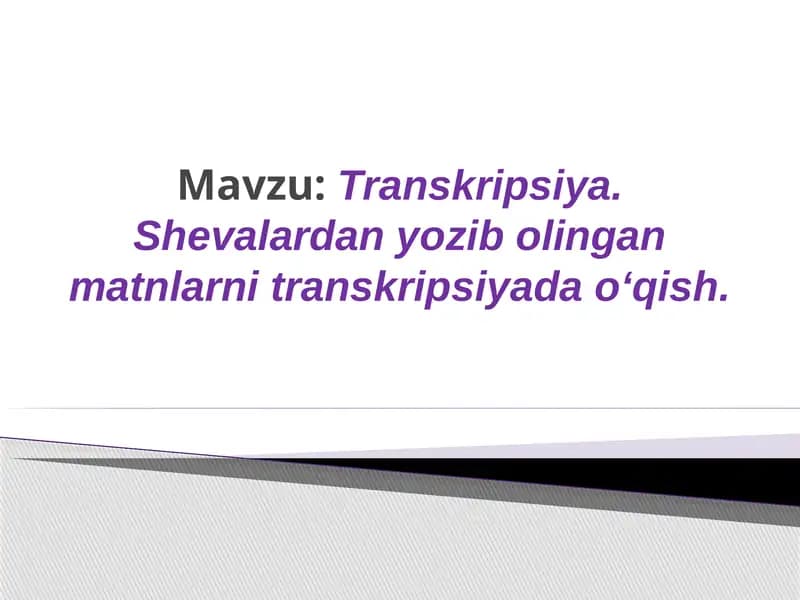 Transkripsiya