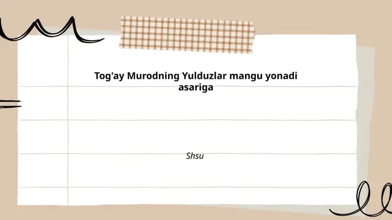 Yulduzlar mangu yonadi