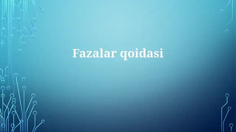 Fazalar qoidasi