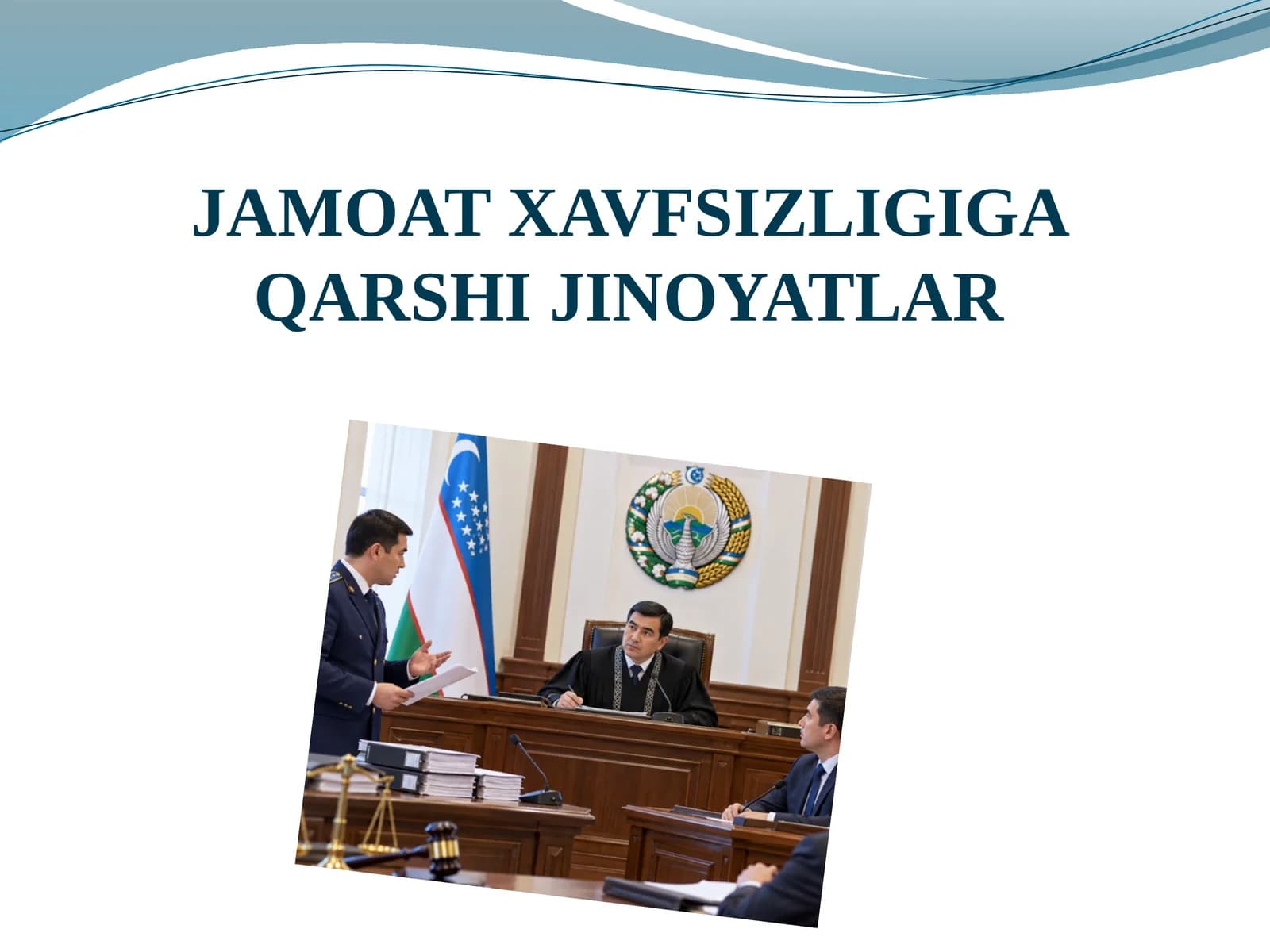 JAMOAT XAVFSIZLIGIGA QARSHI JINOYATLAR