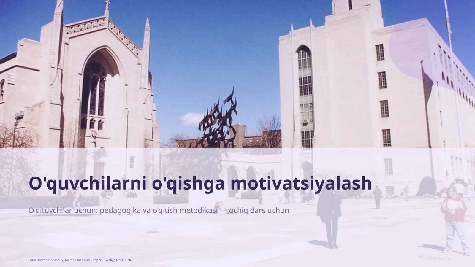 O'quvchilarni o'qishga motivatsiyalash