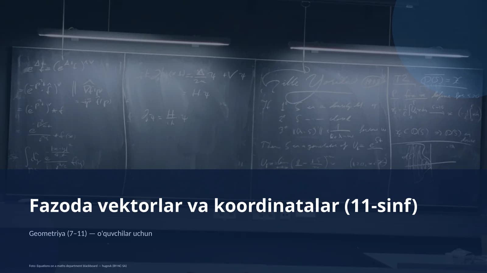 Fazoda vektorlar va koordinatalar (11-sinf)