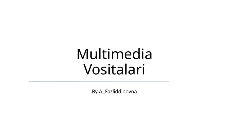 Multimedia Vositalari