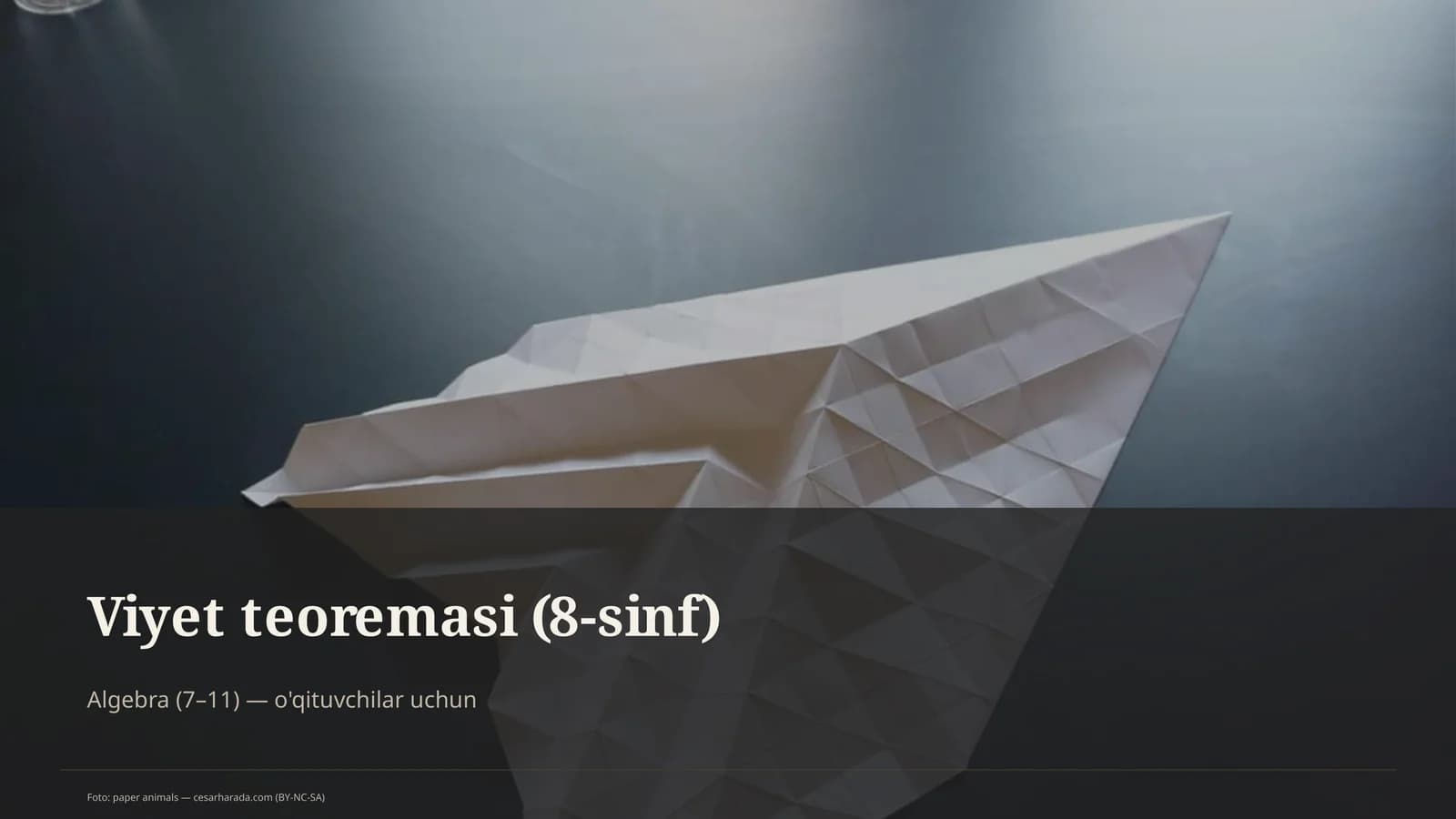 Viyet teoremasi (8-sinf)