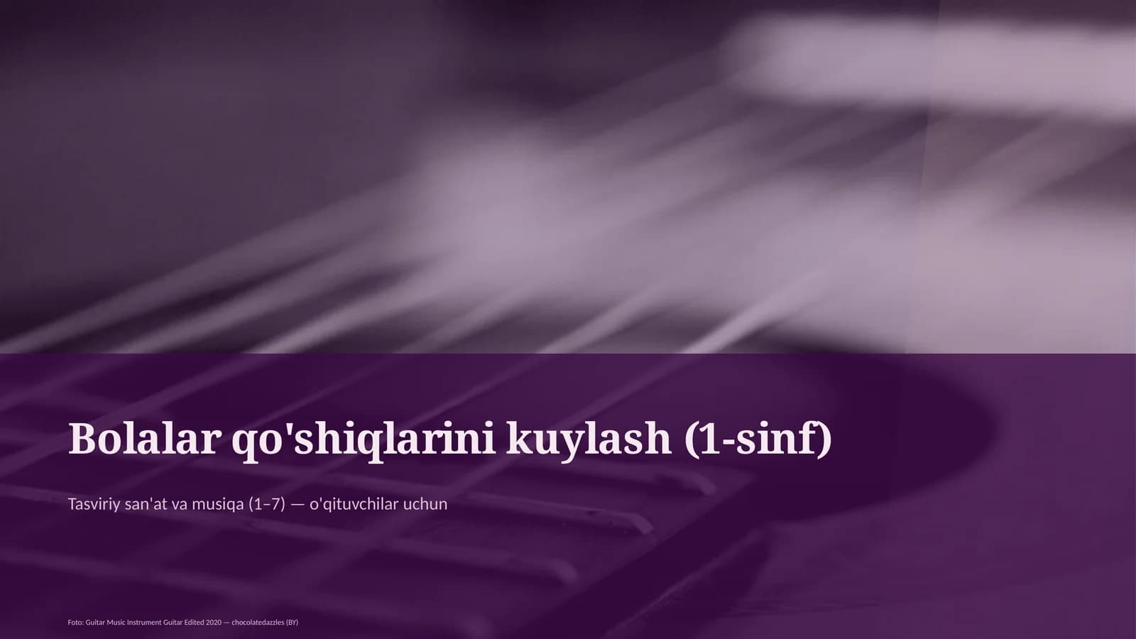Bolalar qo'shiqlarini kuylash (1-sinf)
